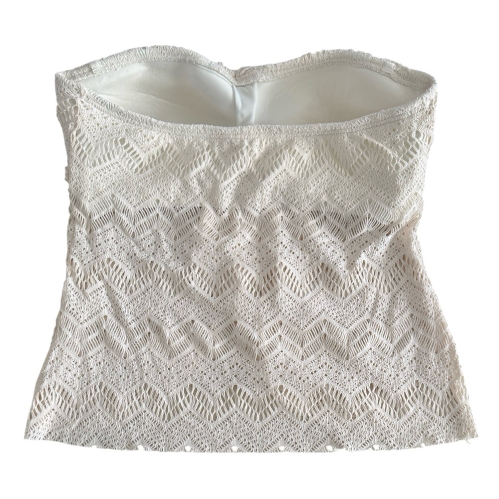 NWOT Vince Camuto Crochet Lace Draped Bandini Top - Picture 4 of 7